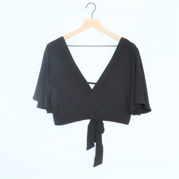 Jack by BB Dakota Kiana Black Tie Back Top XL M - Picture 3 of 3